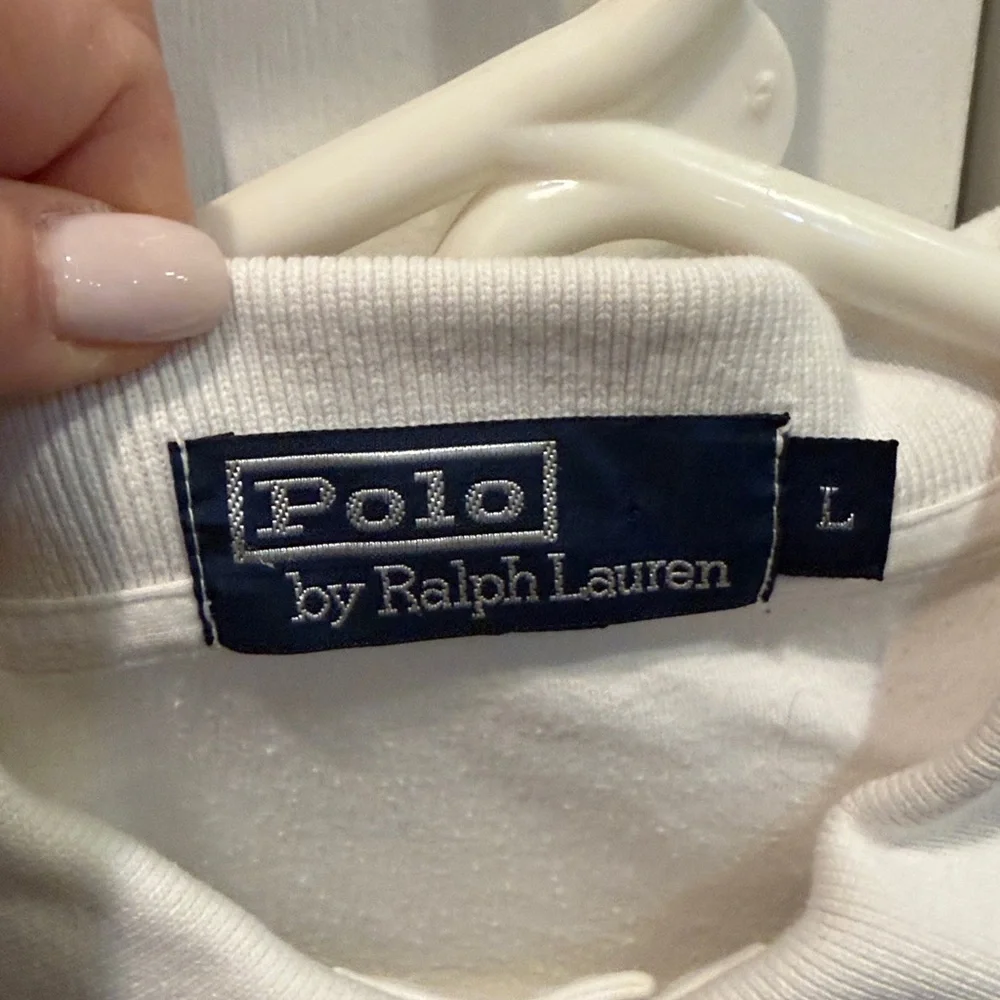 Ralph Lauren Classic White Polo Shirt. Size large